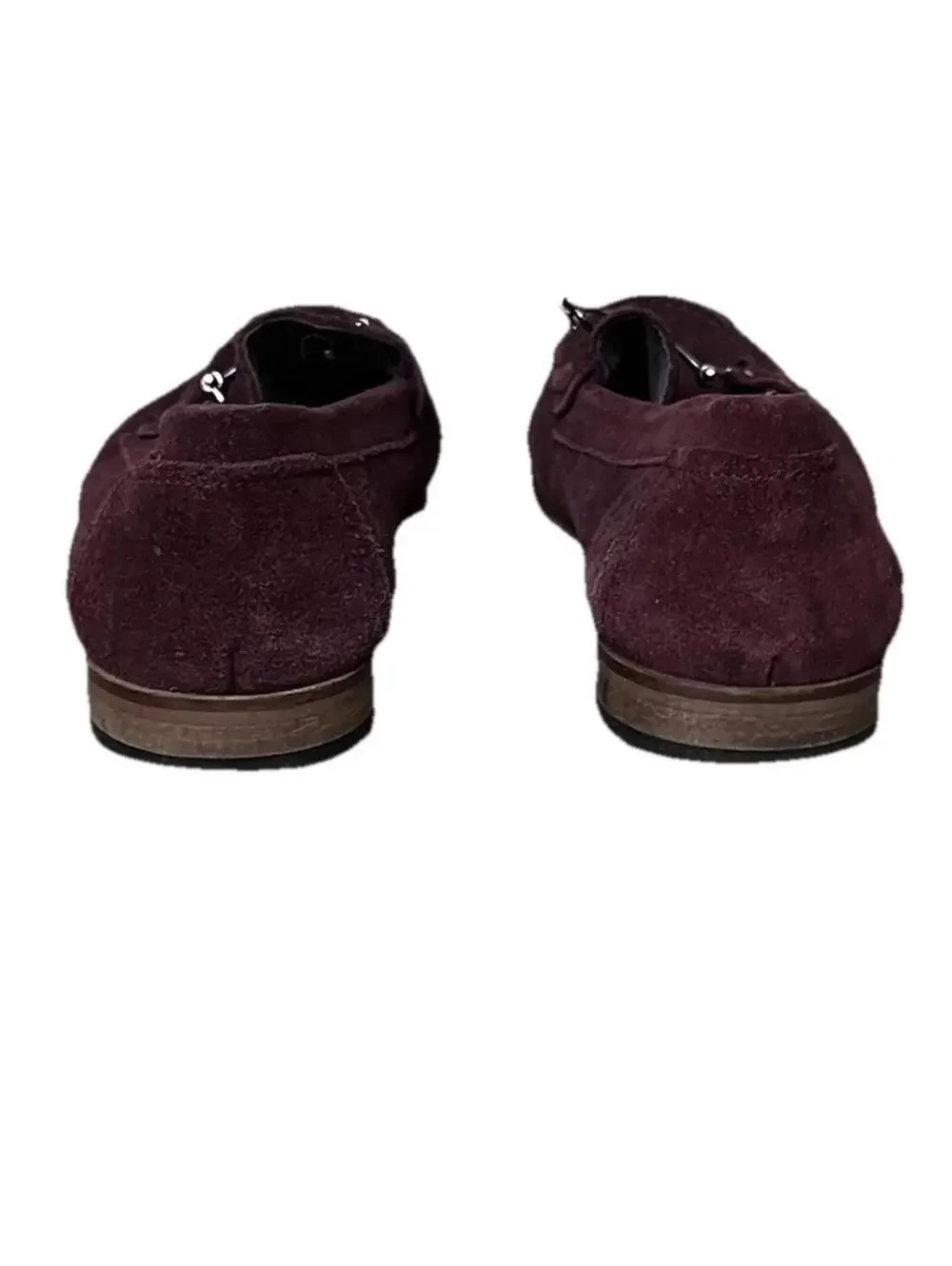 Moss London Burgundy Suede Horsebit Loafers Men’s EU 41 US 8 Preppy Academia